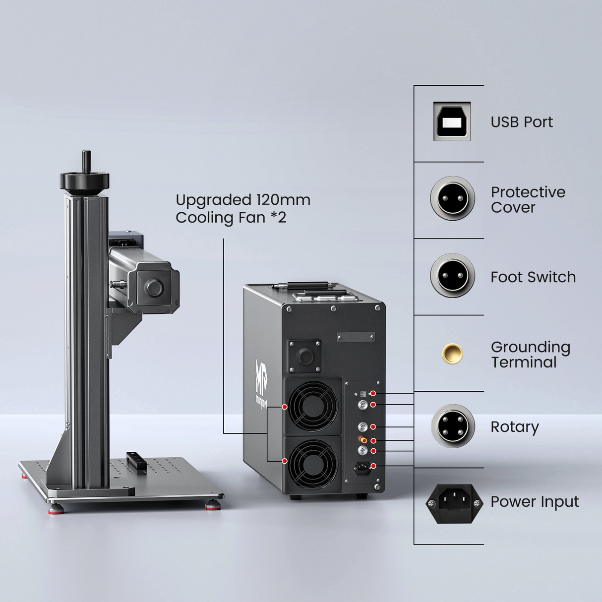 Monport GT 60W Split MOPA Fiber Laser Engraver & Color Marking Machine With AutoFocus