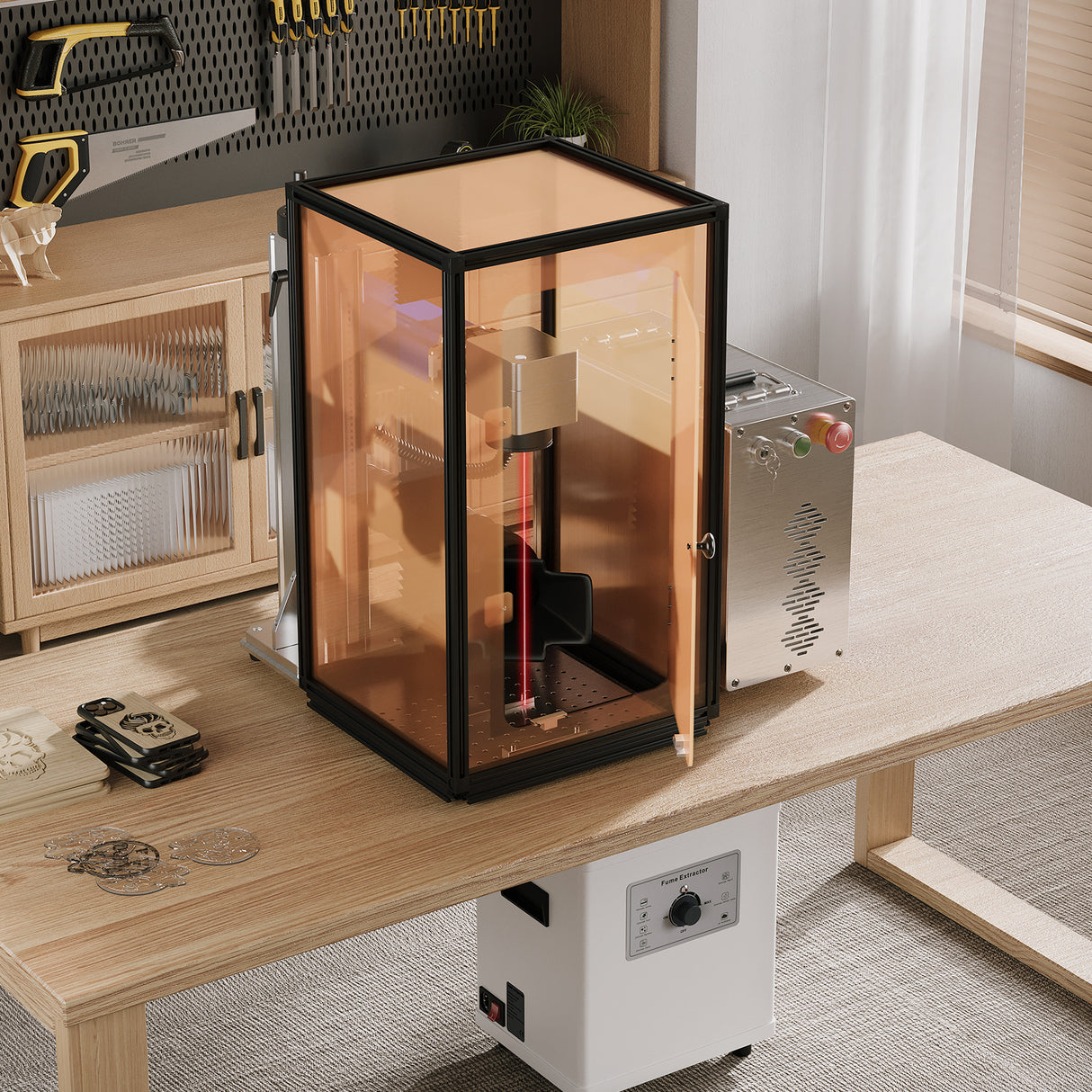 Monport Laser Engraver Enclosure for GQ, GPro And GT Fiber Laser (with Door Protection Switch)