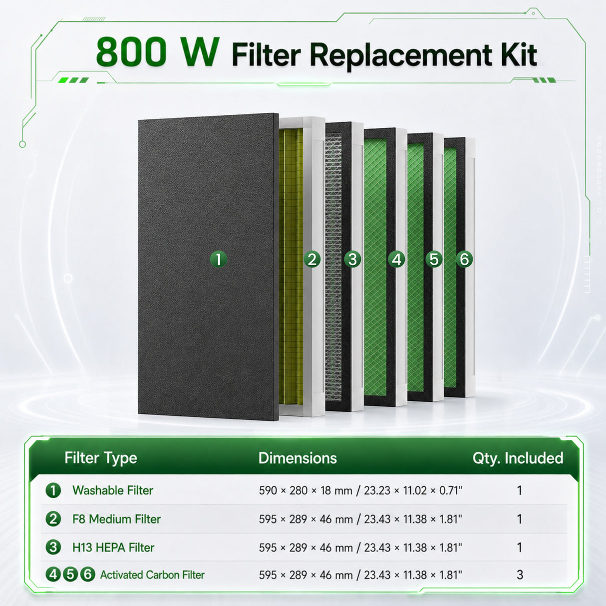 Monport Smoke Purifier Filter Cartridge Set