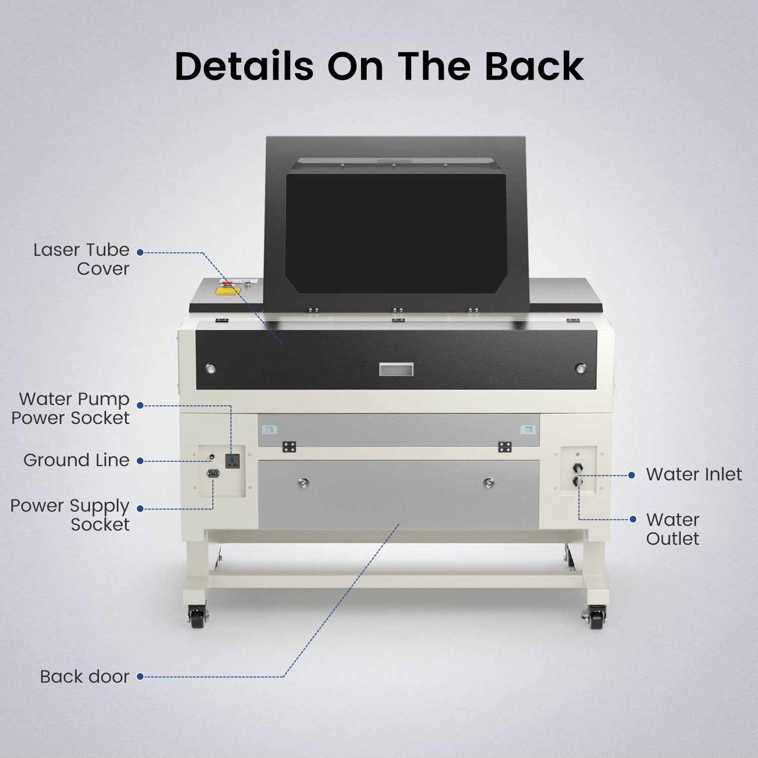 Monport 60W CO2 Laser Engraver & Cutter (28" x 20") with Autofocus and Bracket