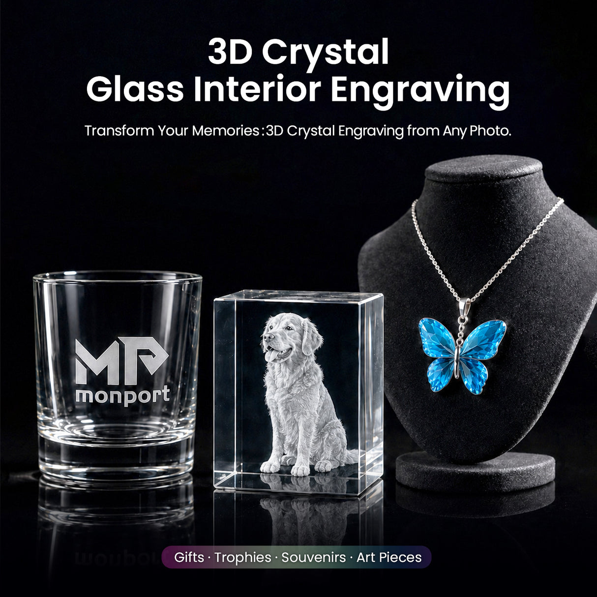 Monport UV Pro 6W UV Laser Engraver & Marking Machine | Supports Crystal 3D Subsurface Internal Engraving