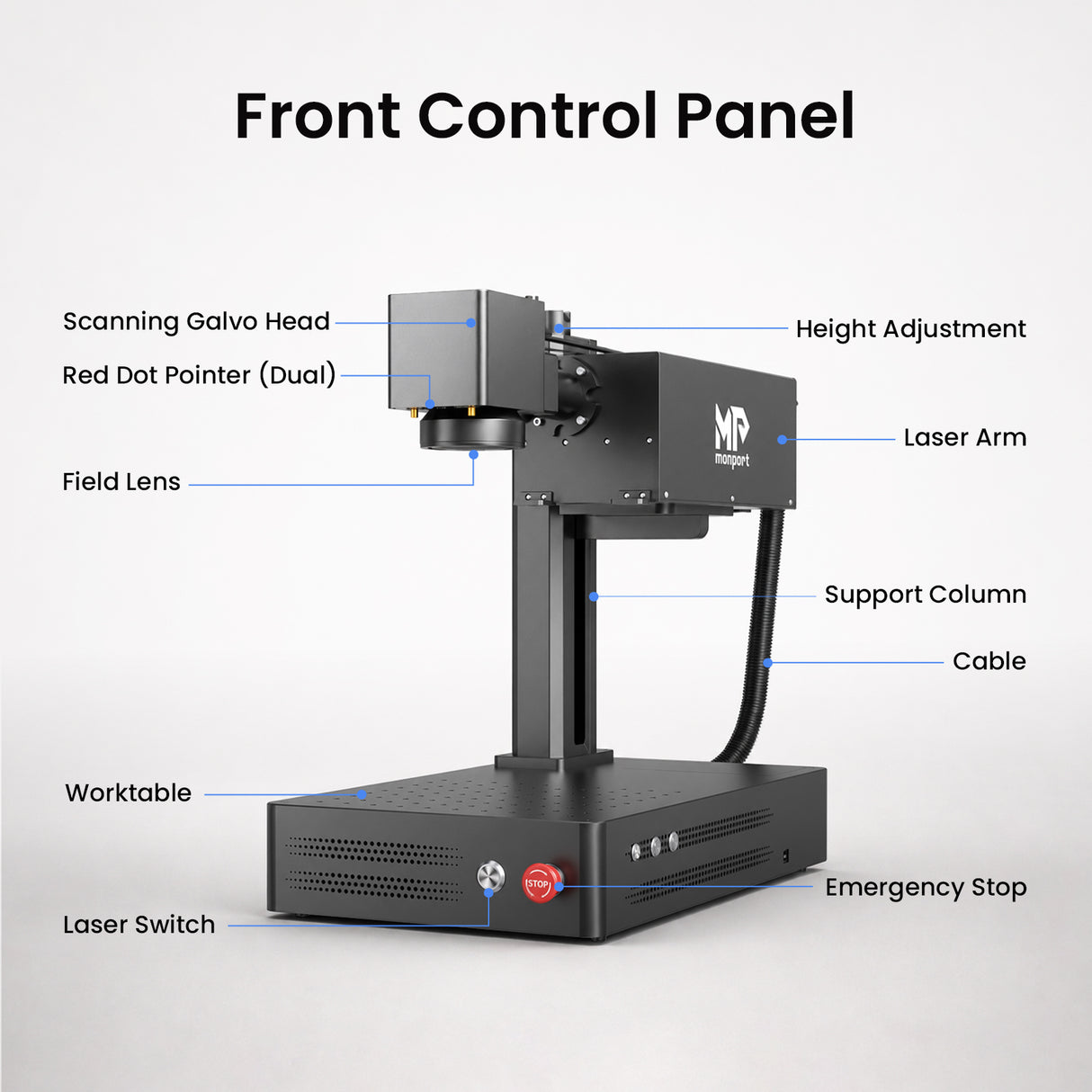 Monport UV Pro 6W UV Laser Engraver & Marking Machine | Supports Crystal 3D Subsurface Internal Engraving