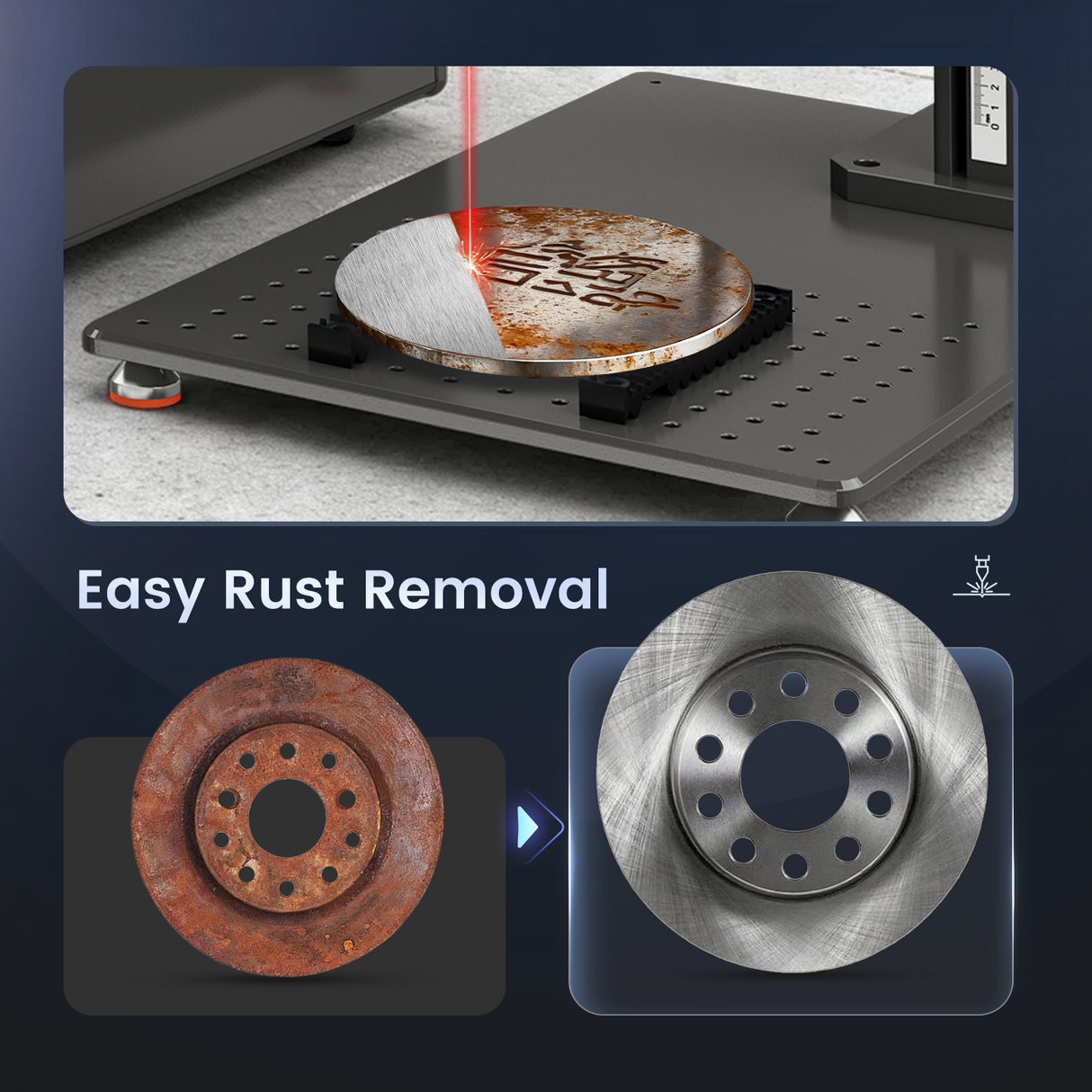 Monport GT 50W Split Fiber Laser Engraver & Marking Machine With AutoFocus (7.9" x 7.9")