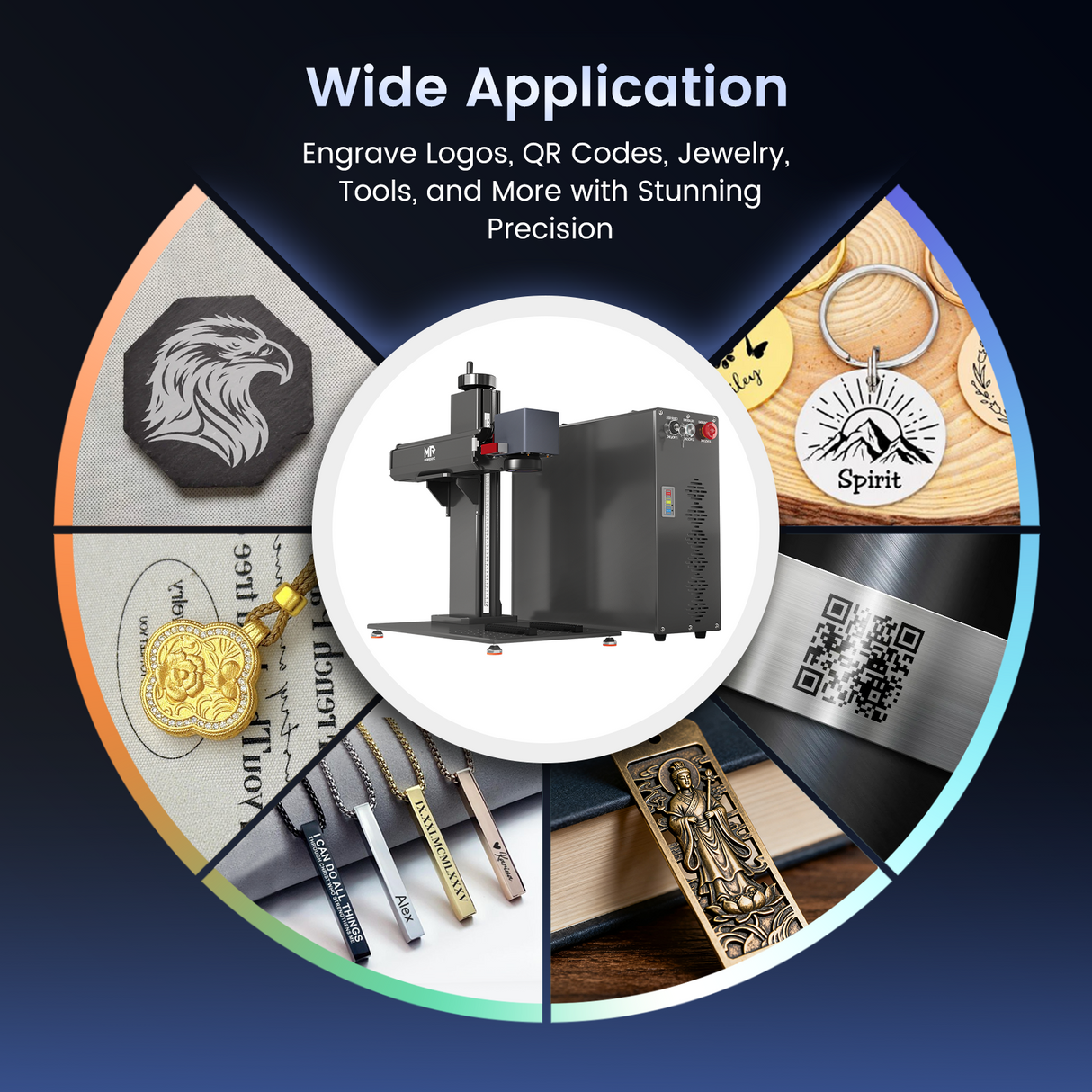 Monport GT 200W Split MOPA Fiber Laser Engraver & Color Marking Machine With AutoFocus