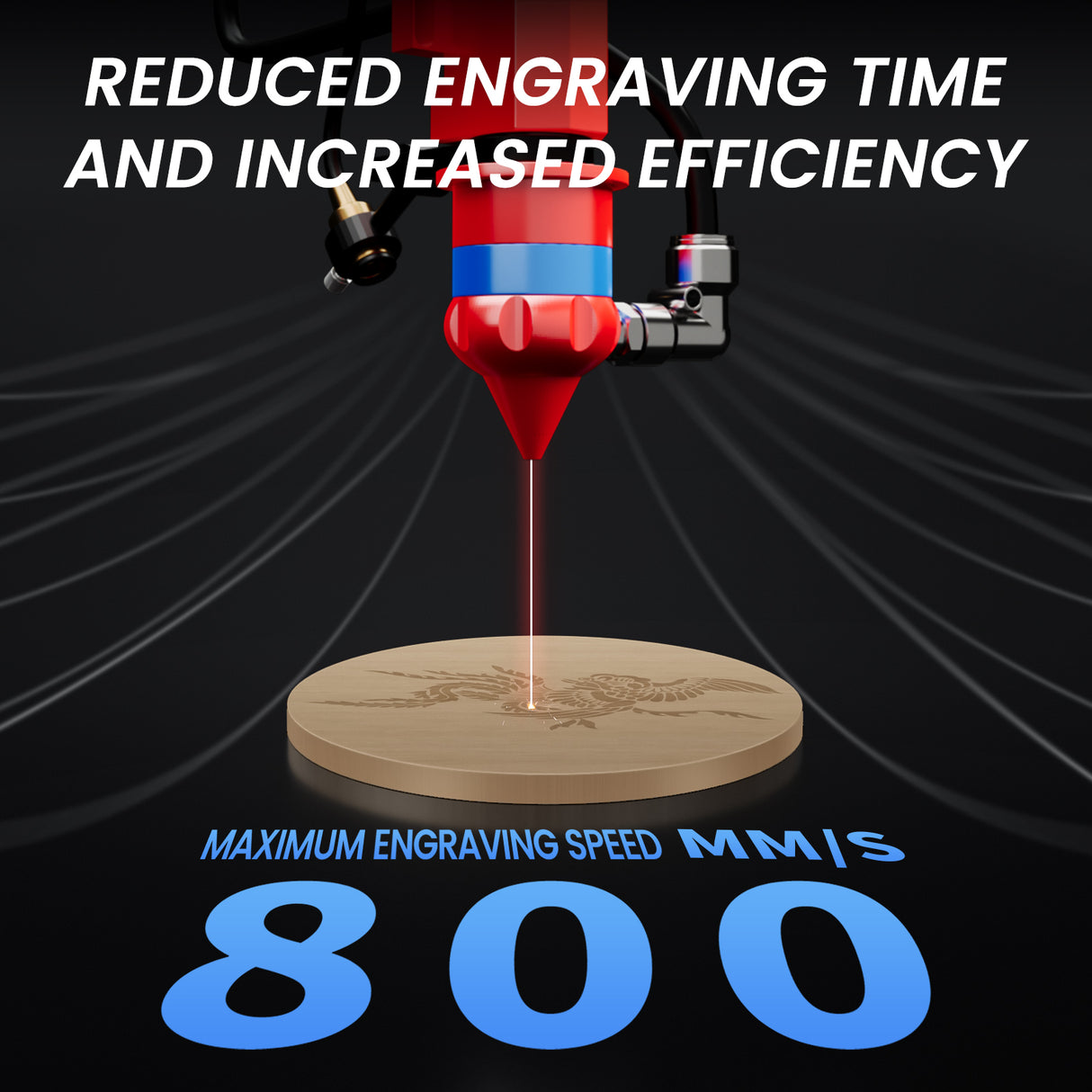 Monport 60W CO2 Laser Engraver & Cutter (24" x 16") with Autofocus