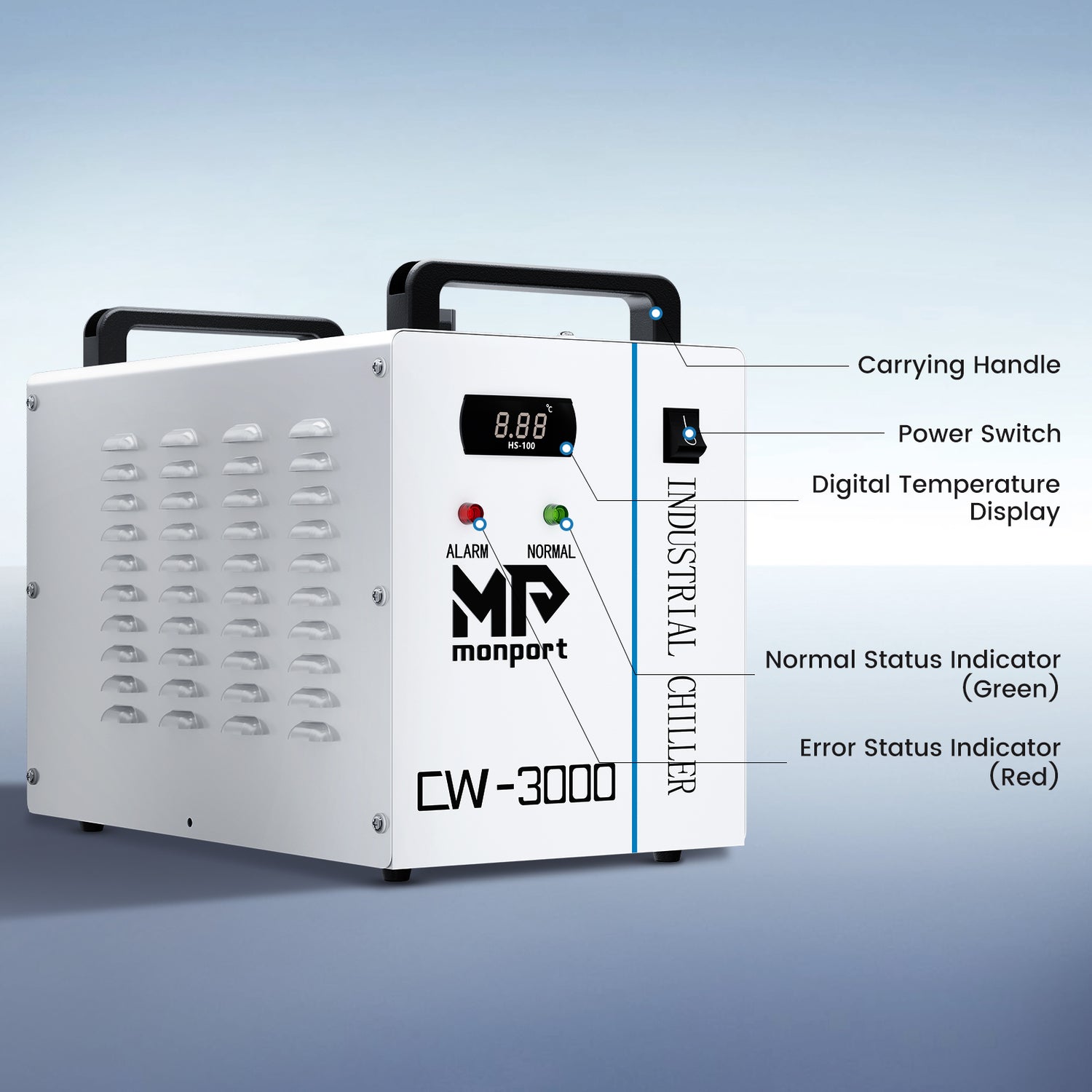 Monport 9L CW-3000 Water Cooling System for 30W-65W CO2 Laser Engraver