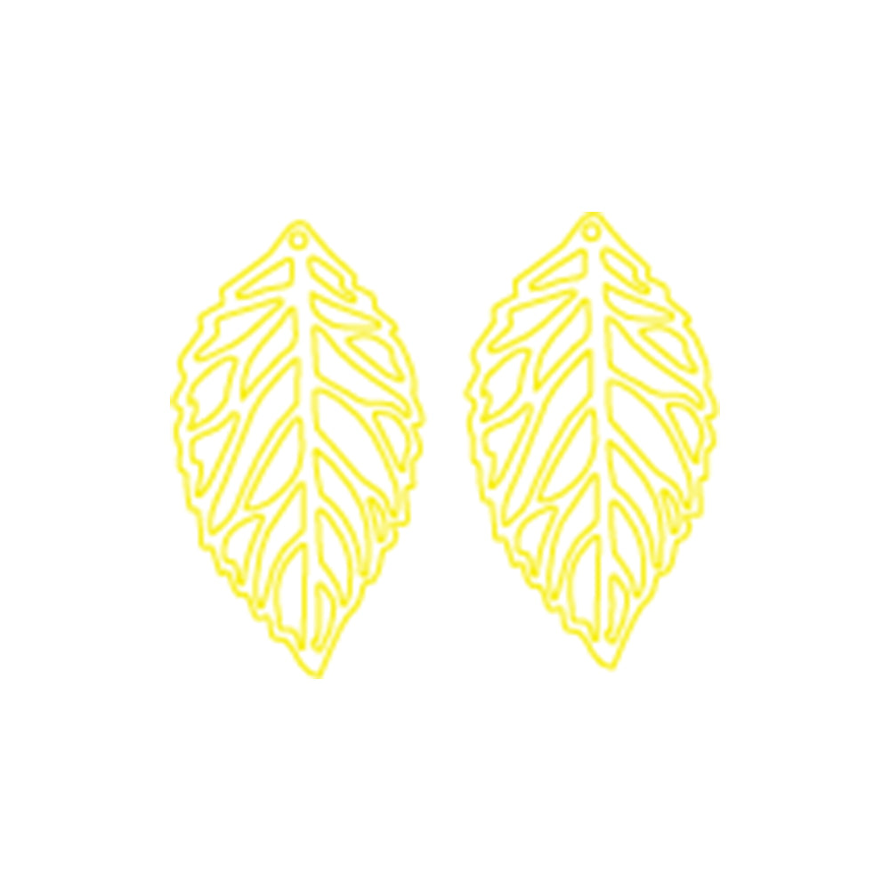 Elegance in Nature: Laser-Engraved Leaf Earrings