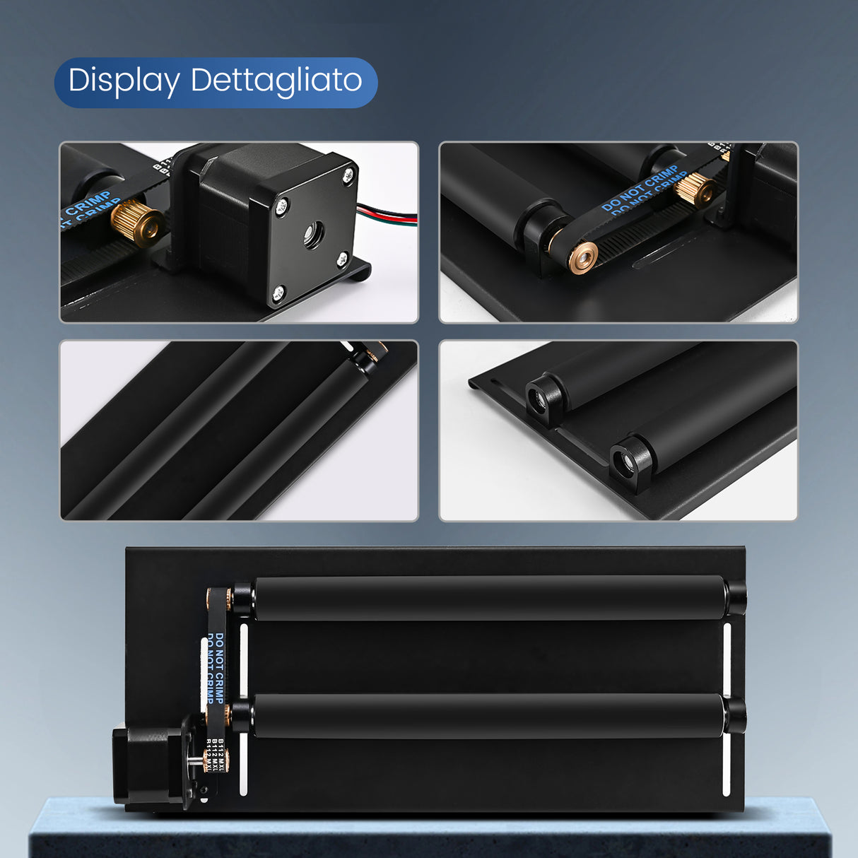 Monport Improved 360° laser rotation axis for Reno Series CO2 laser engravers for holding cylindrical objects