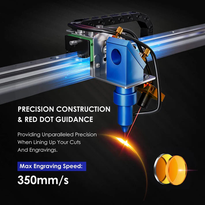 Monport 40W Pro Lightburn-ready (12" X 8") CO2 Laser Engraver & Cutter with CE Approval