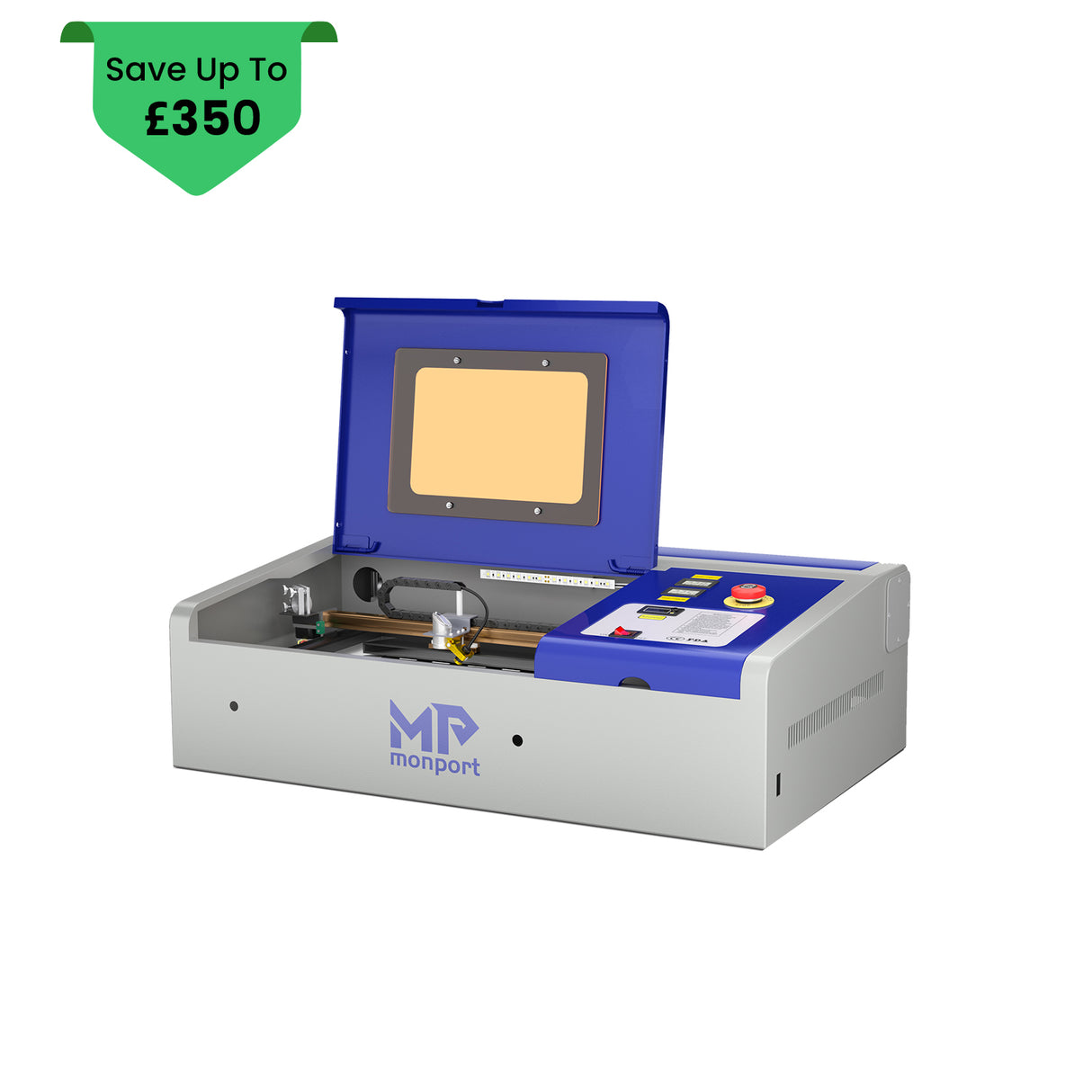 Monport 40W Pro Lightburn-ready (12" X 8") CO2 Laser Engraver & Cutter with CE Approval