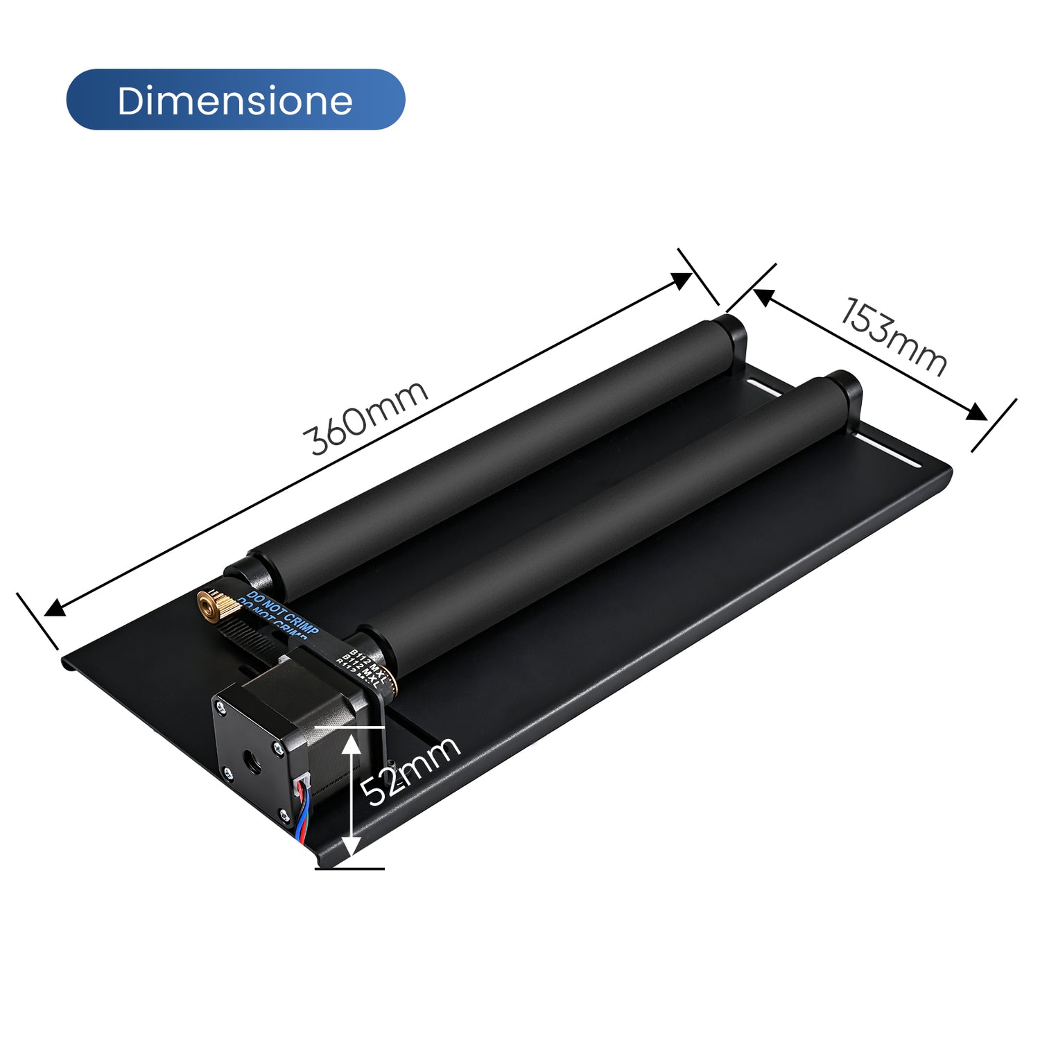Monport Improved 360° laser rotation axis for Reno Series CO2 laser engravers for holding cylindrical objects