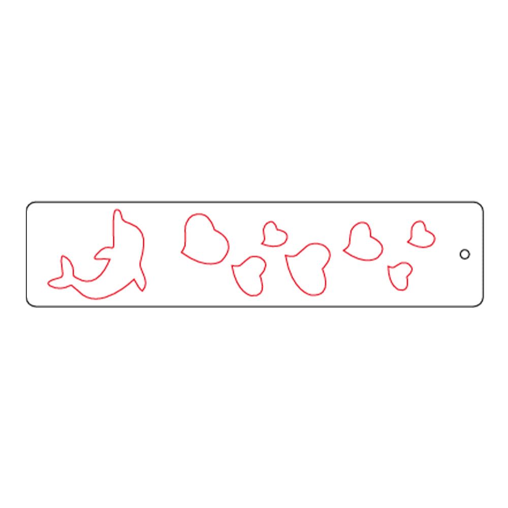 A Whimsical Companion: Laser-Engraved Dolphin Love Bookmark