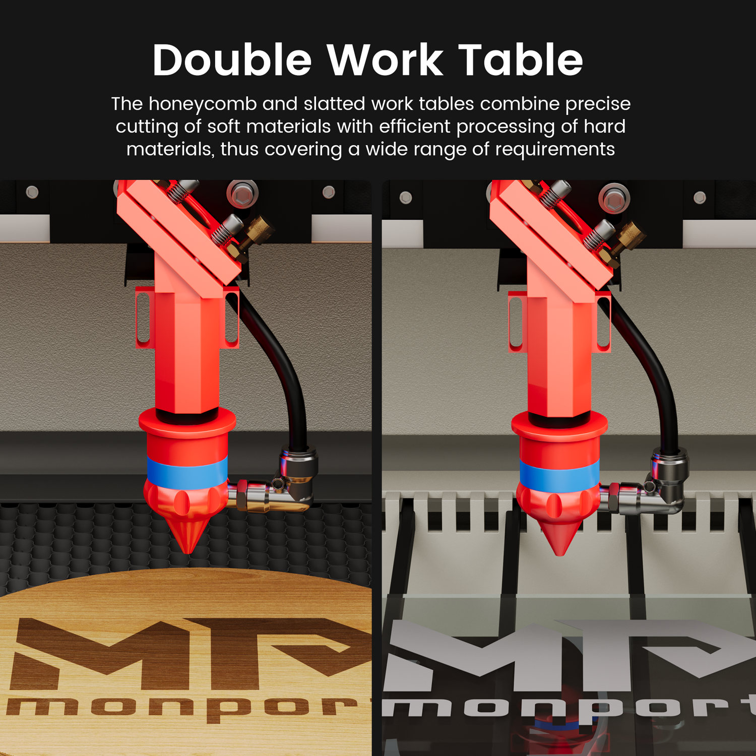 Monport 90W CO2 Laser Engraver & Cutter (28" x 20") with Autofocus