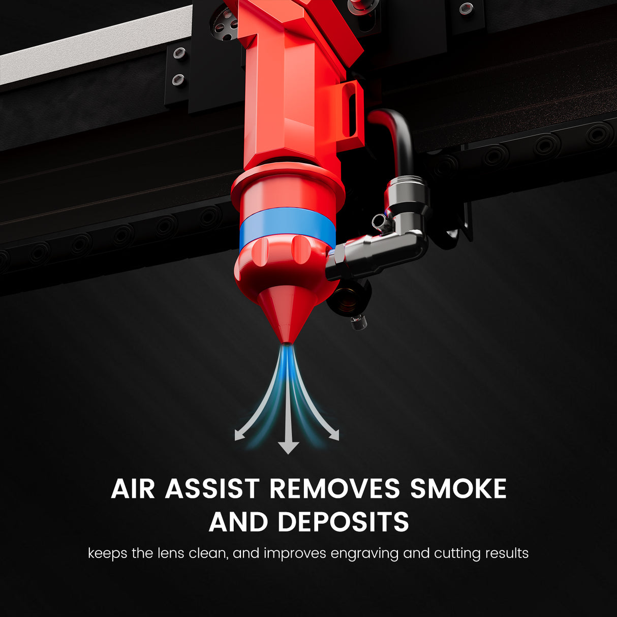 Monport 60W CO2 Laser Engraver & Cutter (28" x 20") with Autofocus and Bracket