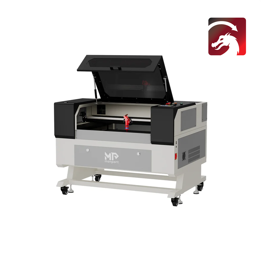 Monport 60W CO2 Laser Engraver & Cutter (28" x 20") with Autofocus and Bracket