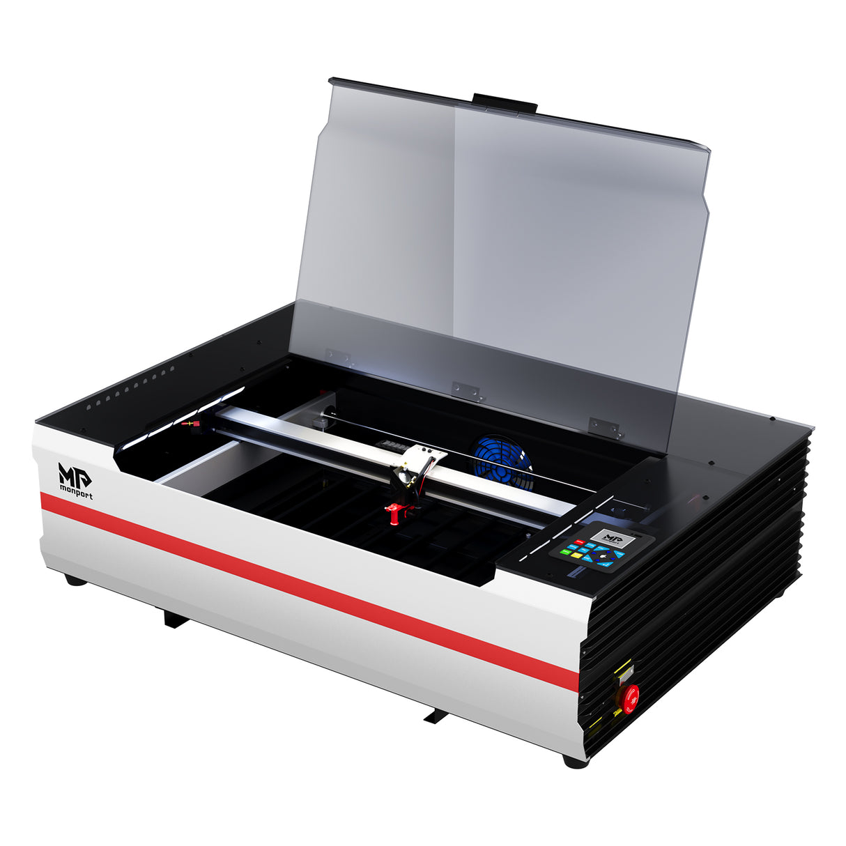 Monport Reno65 Pro 65W Desktop CO2 Laser Engraver & Cutter (24”X16”) with brand new DSP Controller and Assisted Autofocus