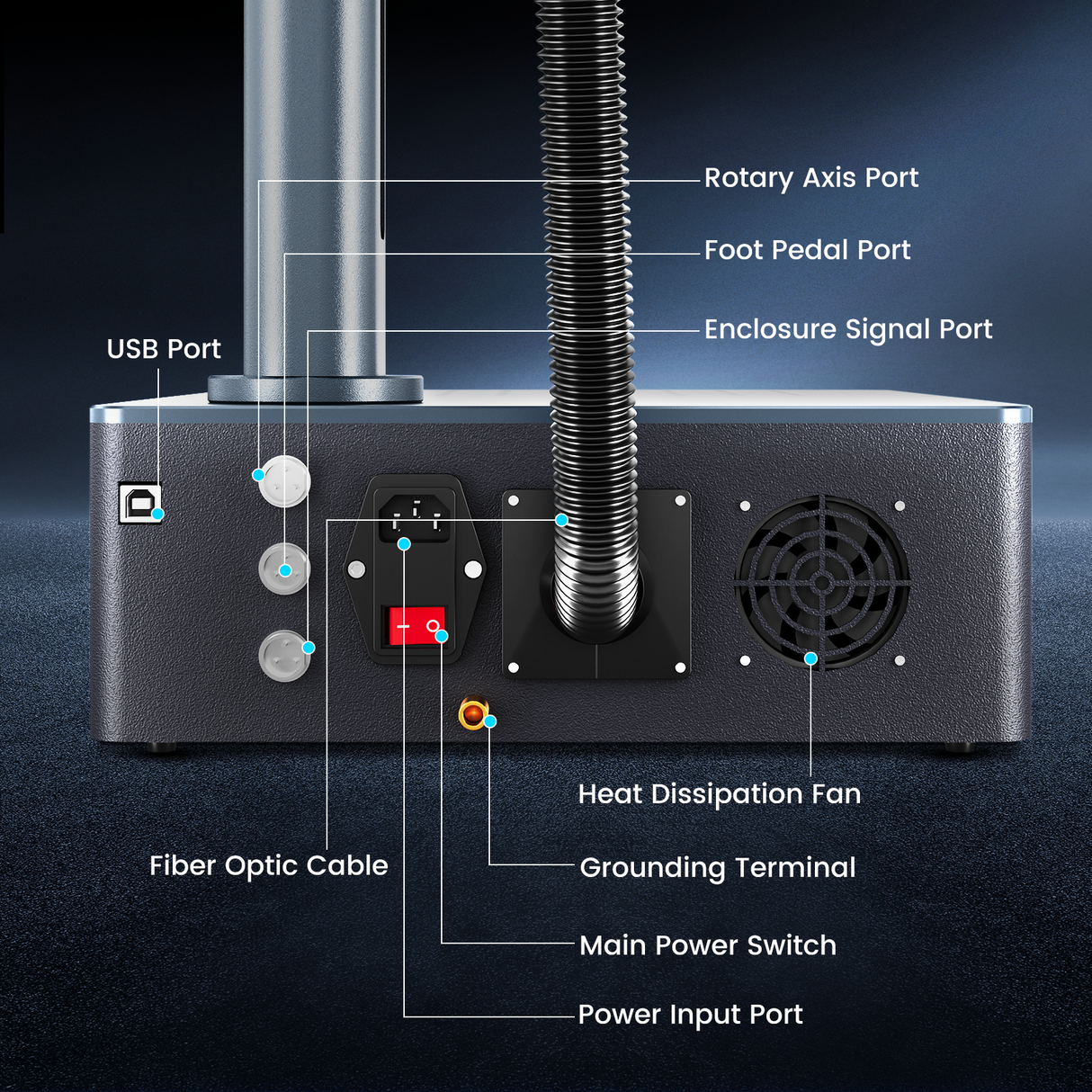 Monport GM 30W Pro Integrated Fiber Laser Engraver & Marking Machine with AutoFocus