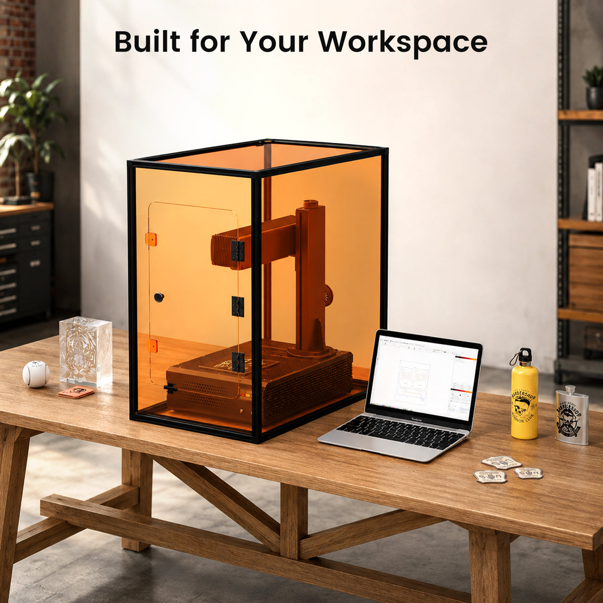 Monport Laser Engraver Enclosure for Integrated Fiber Laser Machines Only (with Door Protection Switch)