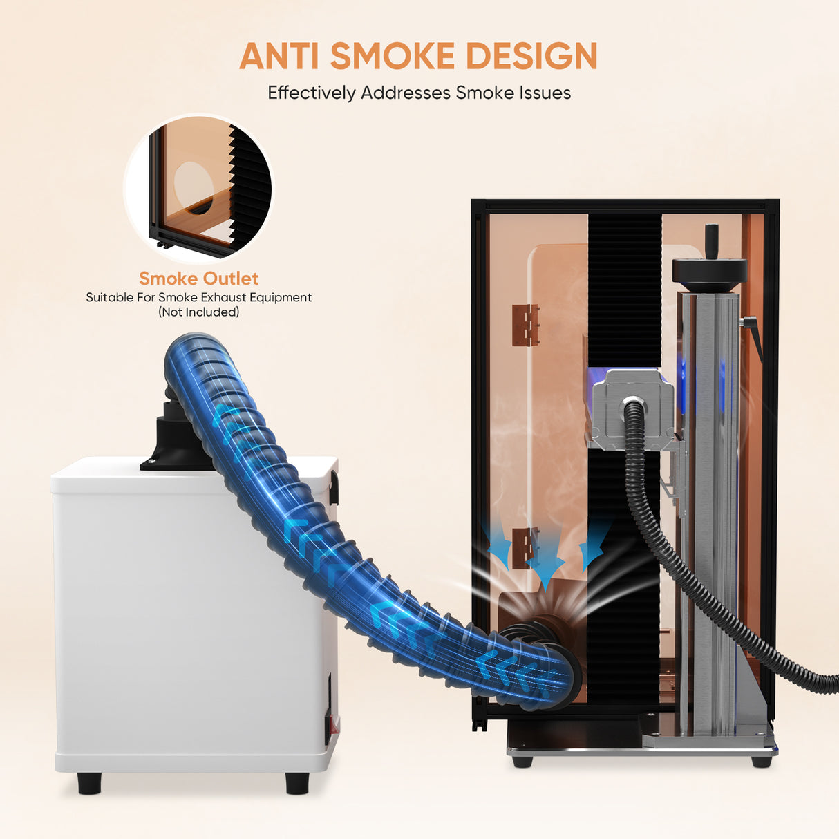 Monport Laser Engraver Enclosure for GQ, GPro And GT Fiber Laser (with Door Protection Switch)