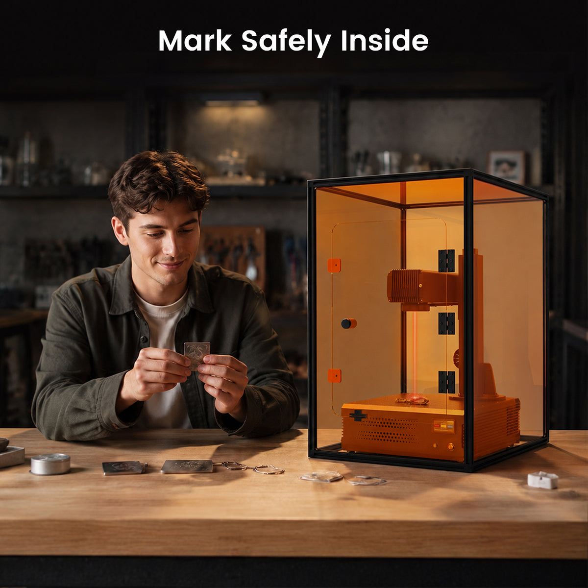 Monport Laser Engraver Enclosure for Integrated Fiber Laser Machines Only (with Door Protection Switch)