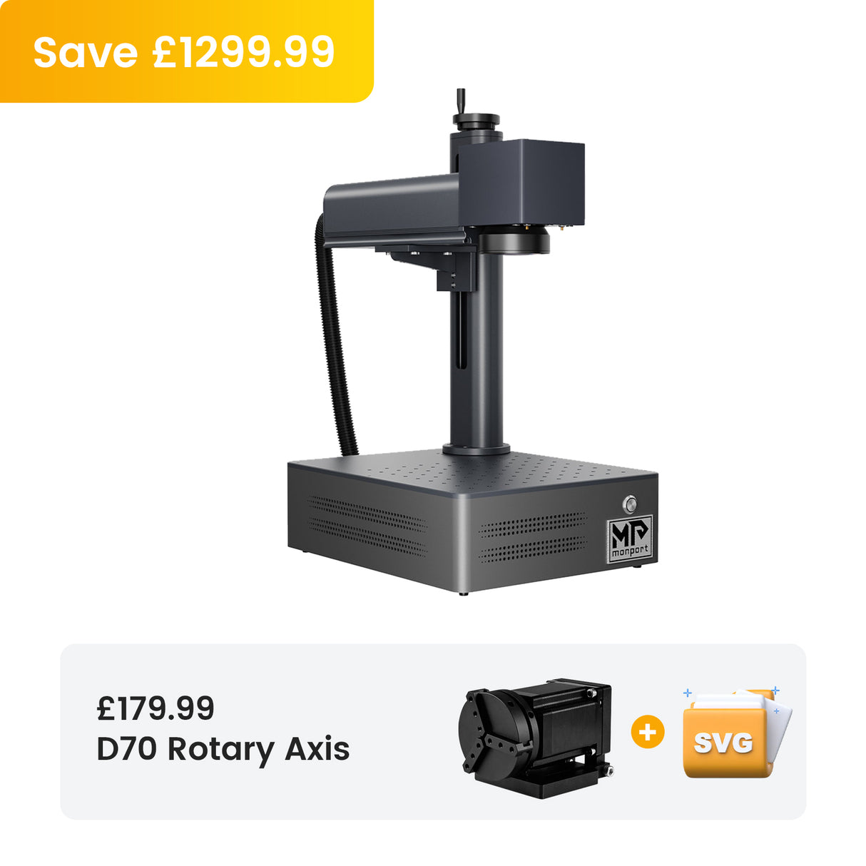 Monport GM 30W Integrated MOPA Fiber Laser Engraver & Marking Machine