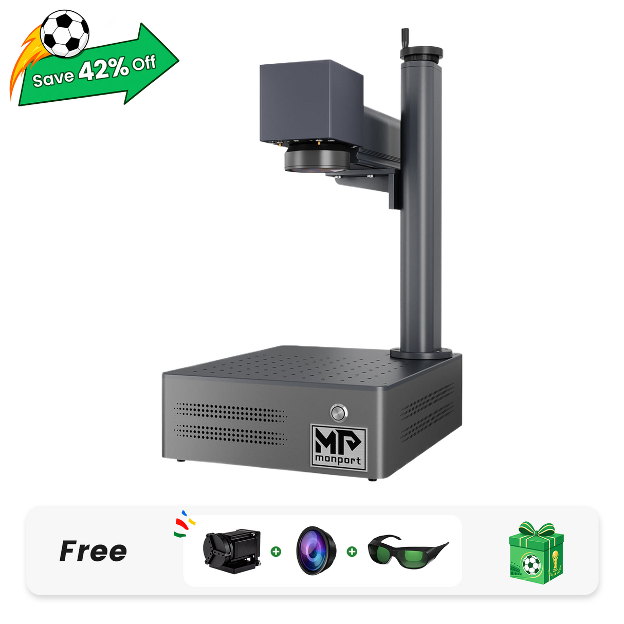 Monport GM 60W Integrated MOPA Fiber Laser Engraver & Marking Machine