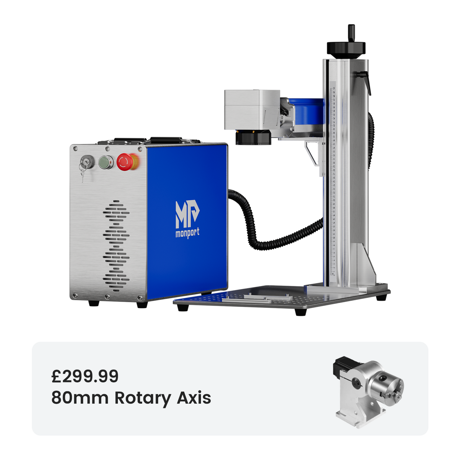 Monport 30W (5.9" x 5.9") Fiber Laser Engraver & Marking Machine with CE Approval