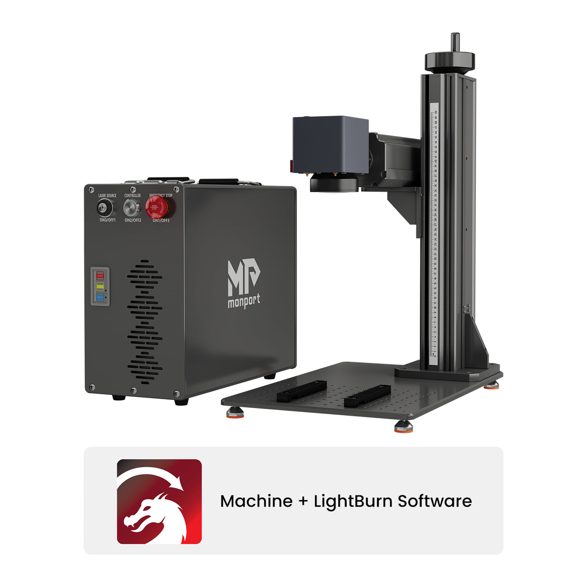 Monport GT 60W/100W Split MOPA Fiber Laser Engraver & Color Marking Machine With AutoFocus