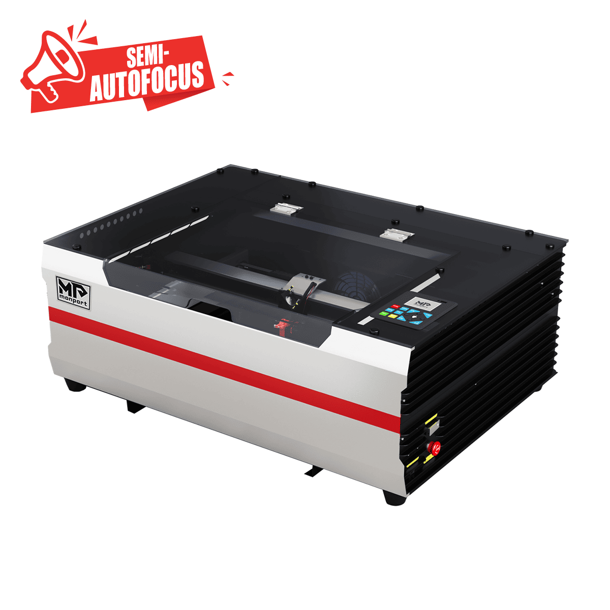Monport Reno45 Pro 45W Desktop CO2 Laser Engraver and Cutter (16" x 12") with Brand New Assisted Autofocus