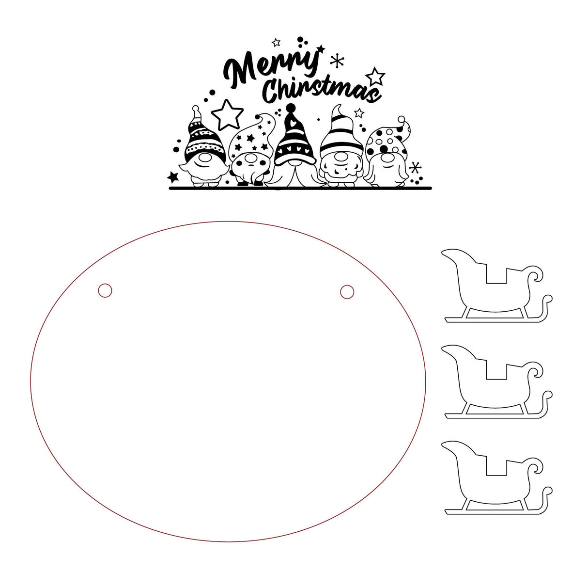 MERRY CHRISTMAS DISPLAY -  FILE FOR DIY CHRISTMAS CRAFT