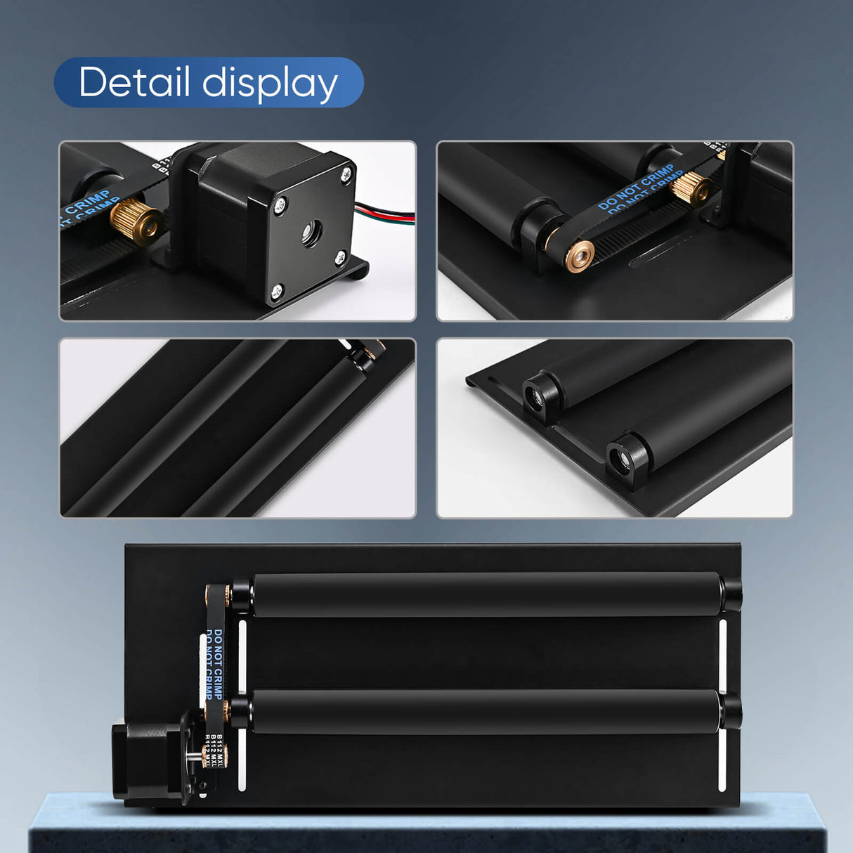 Monport Upgraded Laser Rotary Roller 360° for 40W CO2 Laser Engraver To Hold Cylindrical Objects