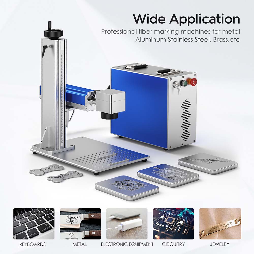 Monport 50W (7.9" x 7.9") Fiber Laser Engraver & Marking Machine with CE Approval