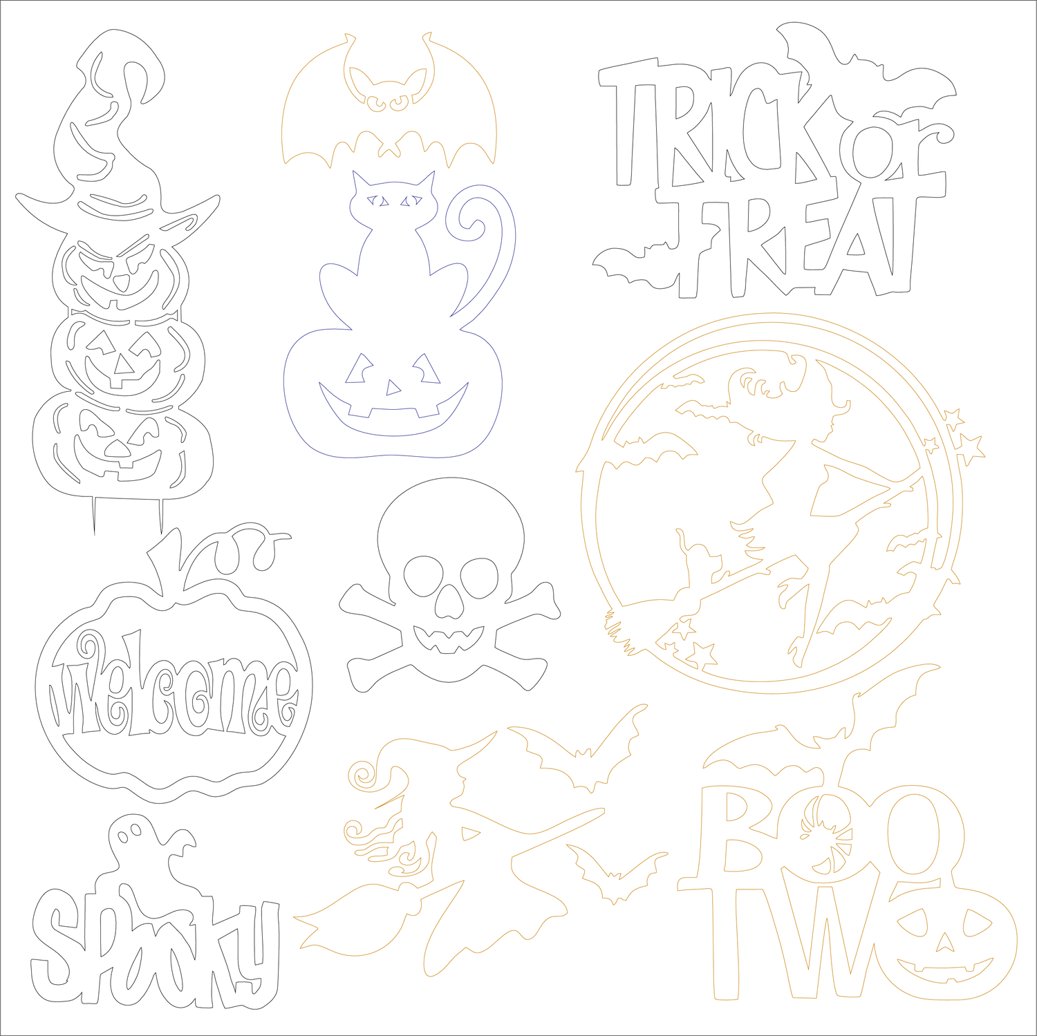 Eerie Delight: Laser-Engraved Halloween Series Material