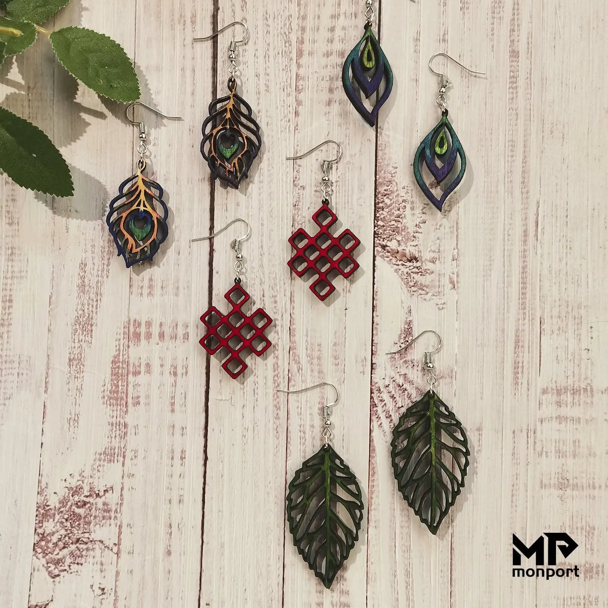 Wooden Eardrops Collection- CDR File