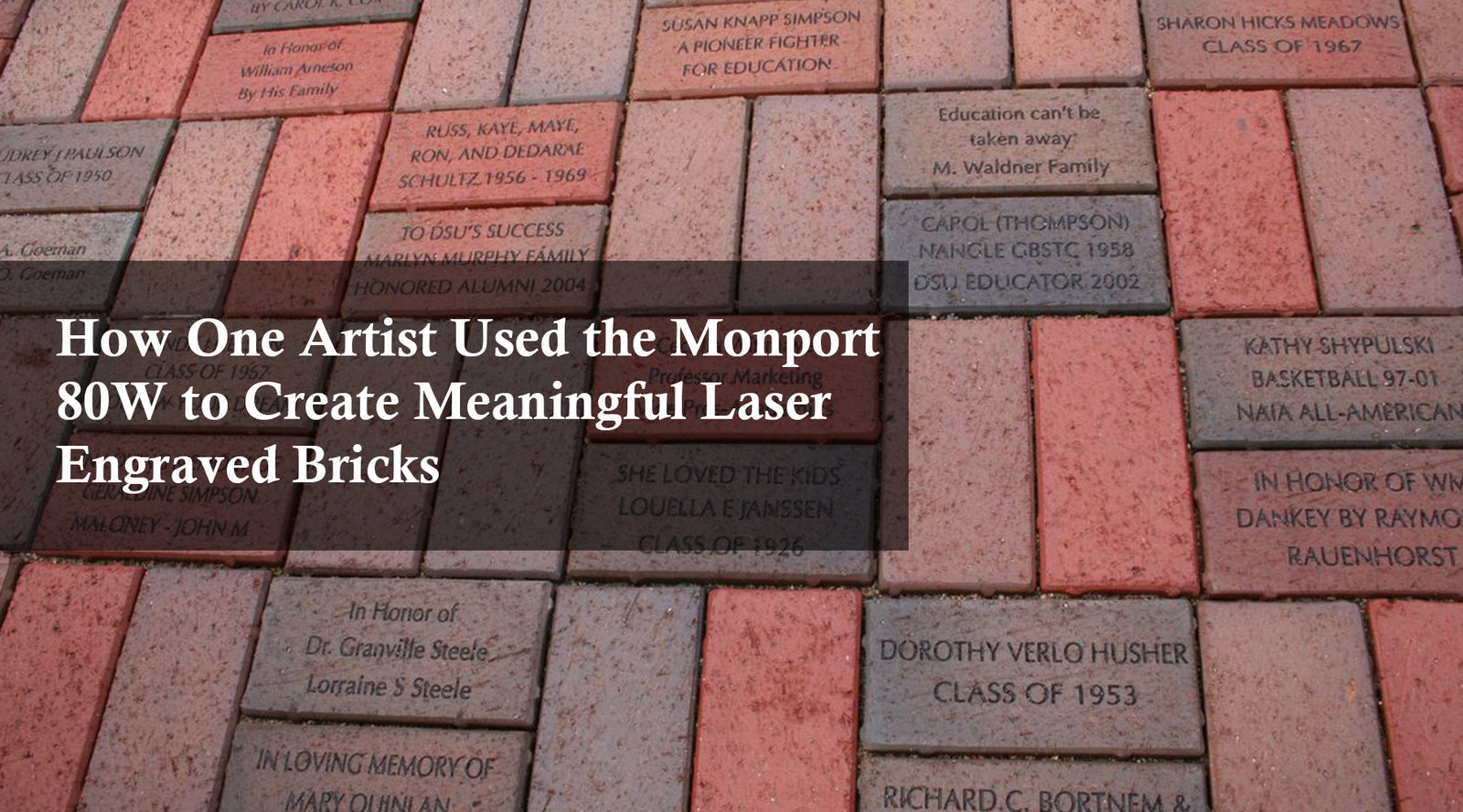 How One Artist Used the Monport 80W to Create Meaningful Laser Engraved Bricks