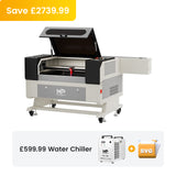 Monport 100W CO2 Laser Engraver & Cutter (28" x 20") with Autofocus and Bracket