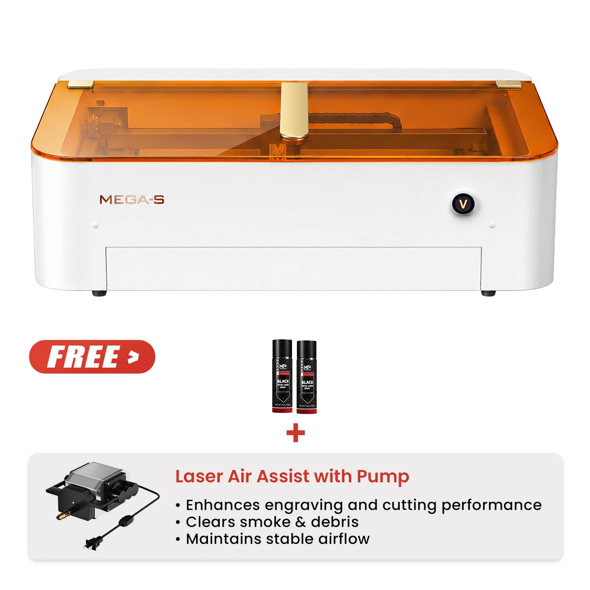 Monport MEGAS – Mega Series Upgrade: 70W CO₂ Laser Engraving and Cutting Machine with Intelligent Precision