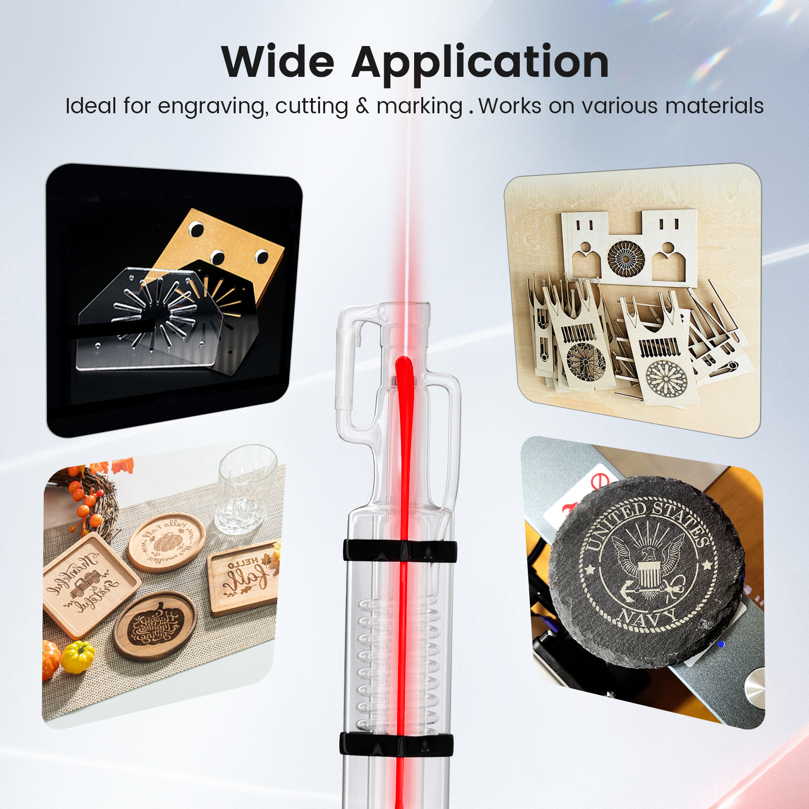 Monport 100W CO2 Laser Tube for Laser Engraver