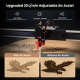 Monport Reno65 Pro Vision 65W Desktop CO2 Laser Engraver & Cutter (24" X 16") with 8MP HD Camera and Magnetic Assisted Autofocus