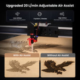 Monport Reno45 Pro Vision Upgraded 45W CO2 Laser Engraver & Cutter with Built-in Water Cooling & 8MP HD Camera