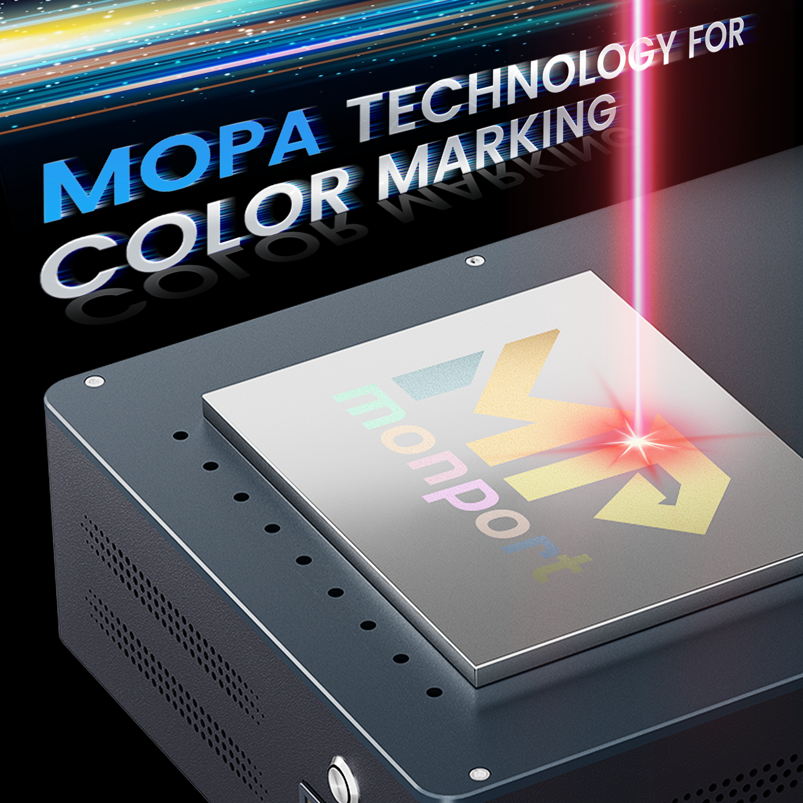Monport GM 30W Pro Integrated MOPA Fiber Laser Engraver & Marking Machine with AutoFocus
