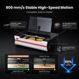 Monport Reno65 Pro Vision 65W Desktop CO2 Laser Engraver & Cutter (24" X 16") with 8MP HD Camera and Magnetic Assisted Autofocus