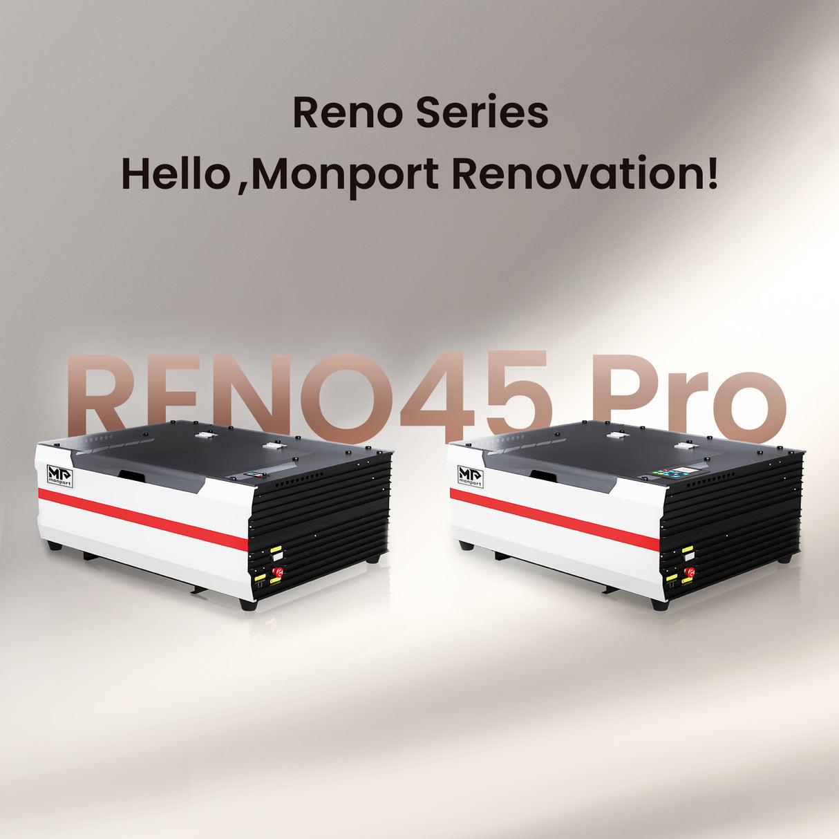 Monport Reno45 Pro 45W Desktop CO2 Laser Engraver & Cutter (16"X12") with Brand New Semi-Autofocus