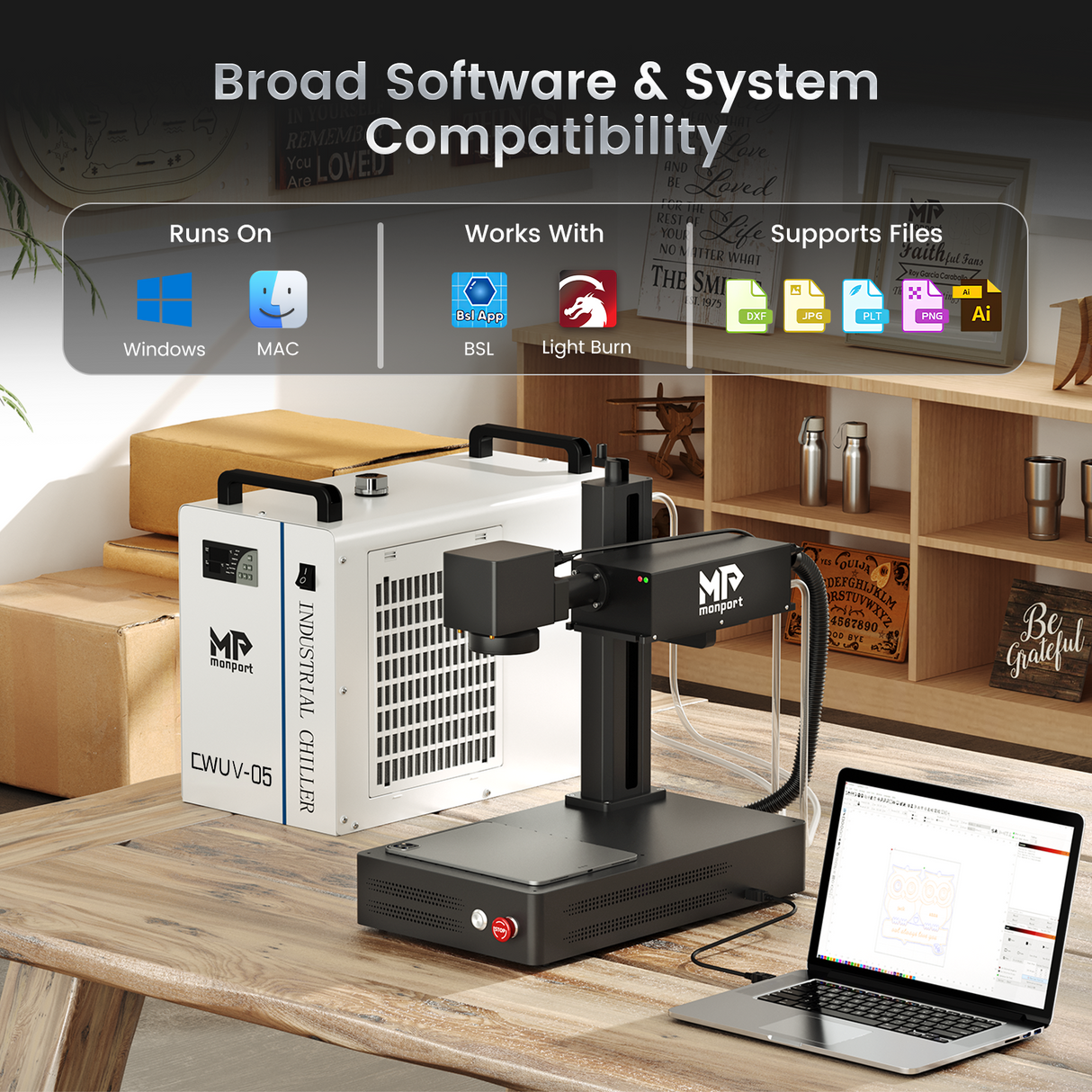 Monport GM 10W UV Laser Engraver & Marking Machine