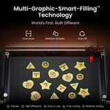 Monport Reno45 Pro Vision 45W Desktop CO2 Laser Engraver & Cutter (16" X 12") with 8MP HD Camera and Magnetic Assisted Autofocus