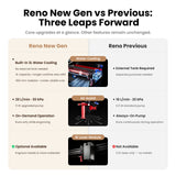 Monport Reno45 Pro Upgraded 45W Desktop CO2 Laser Engraver and Cutter (16" x 12") with Built-in Water Chiller & Brand New Assisted Autofocus