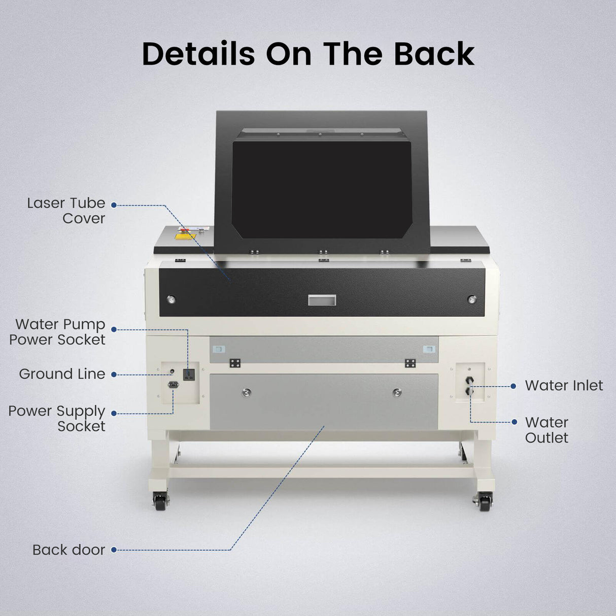 Monport 60W CO2 Laser Engraver & Cutter (28" x 20") with Autofocus and Bracket