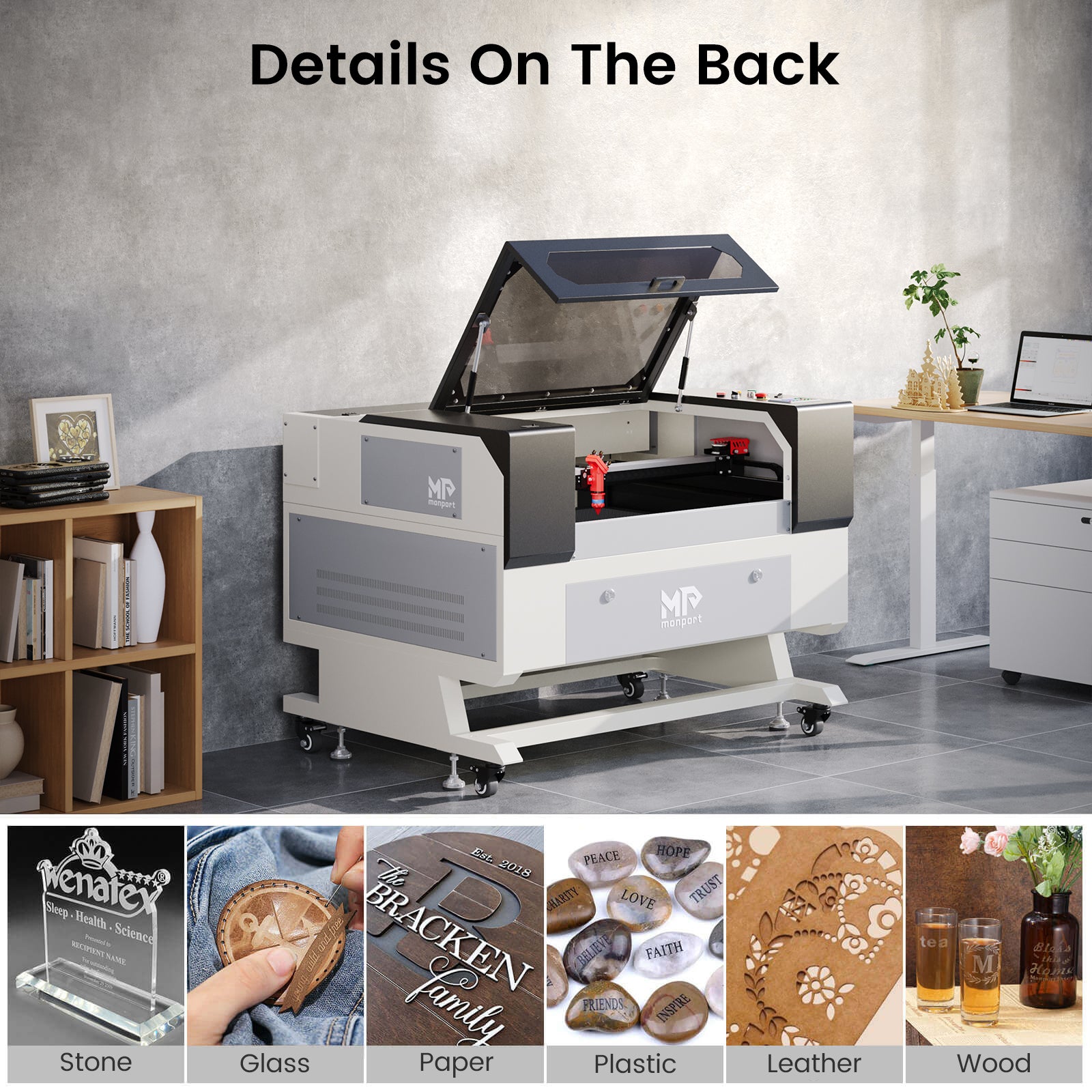 Monport 60W CO2 Laser Engraver & Cutter (28