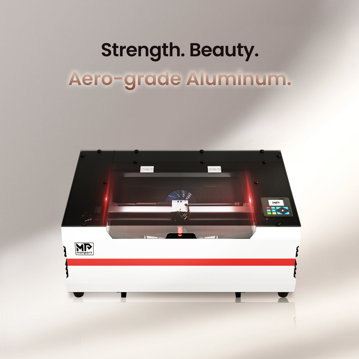 Monport Reno45 Pro 45W Desktop CO2 Laser Engraver & Cutter (16"X12") with Brand New Semi-Autofocus