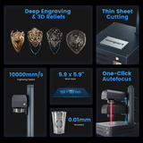 Monport GM 50W Pro Integrated Fiber Laser Engraver & Marking Machine with AutoFocus - Machine